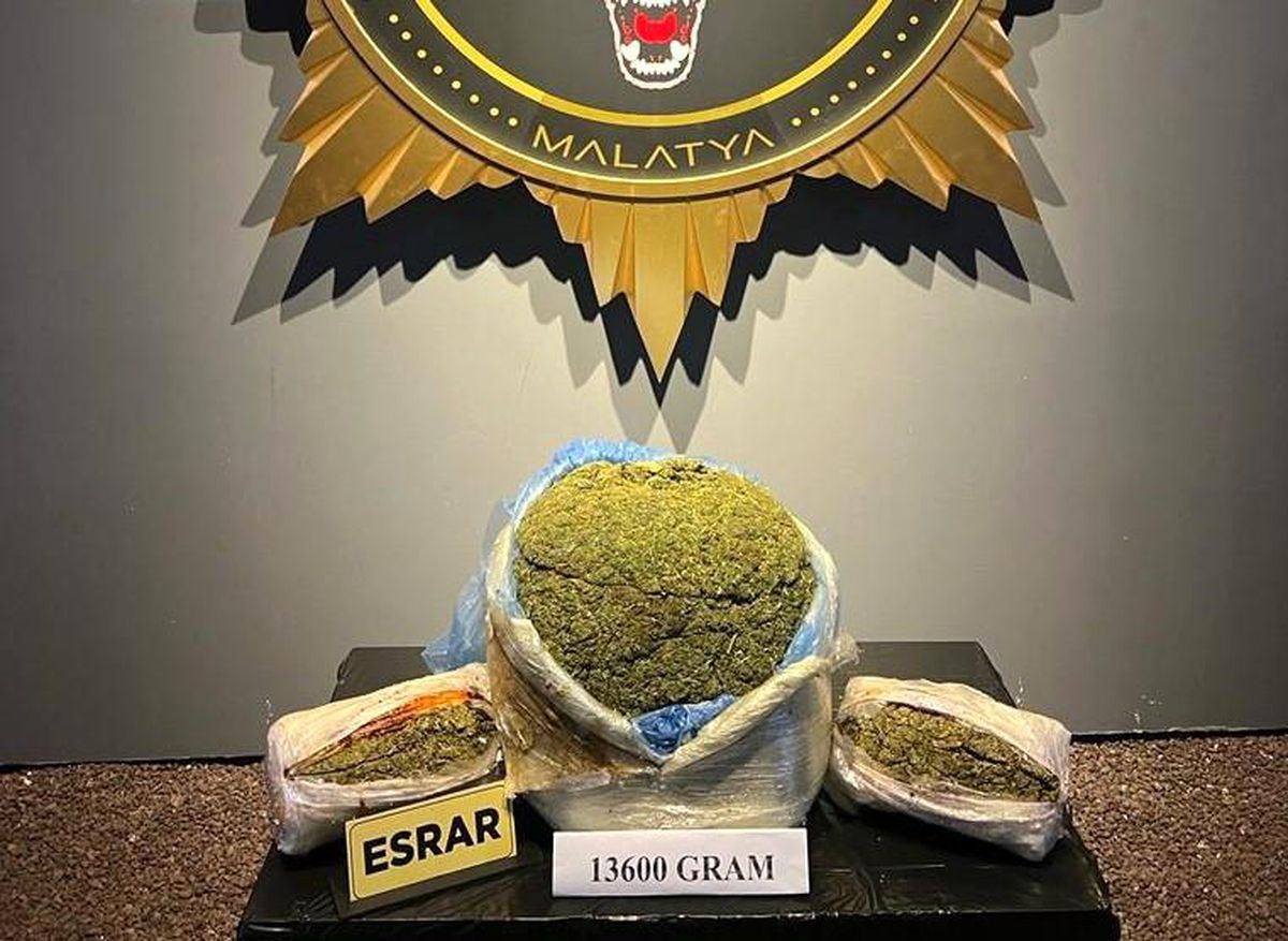 Malatya\'da 13 kilo 600 gram esrar ele geçirildi