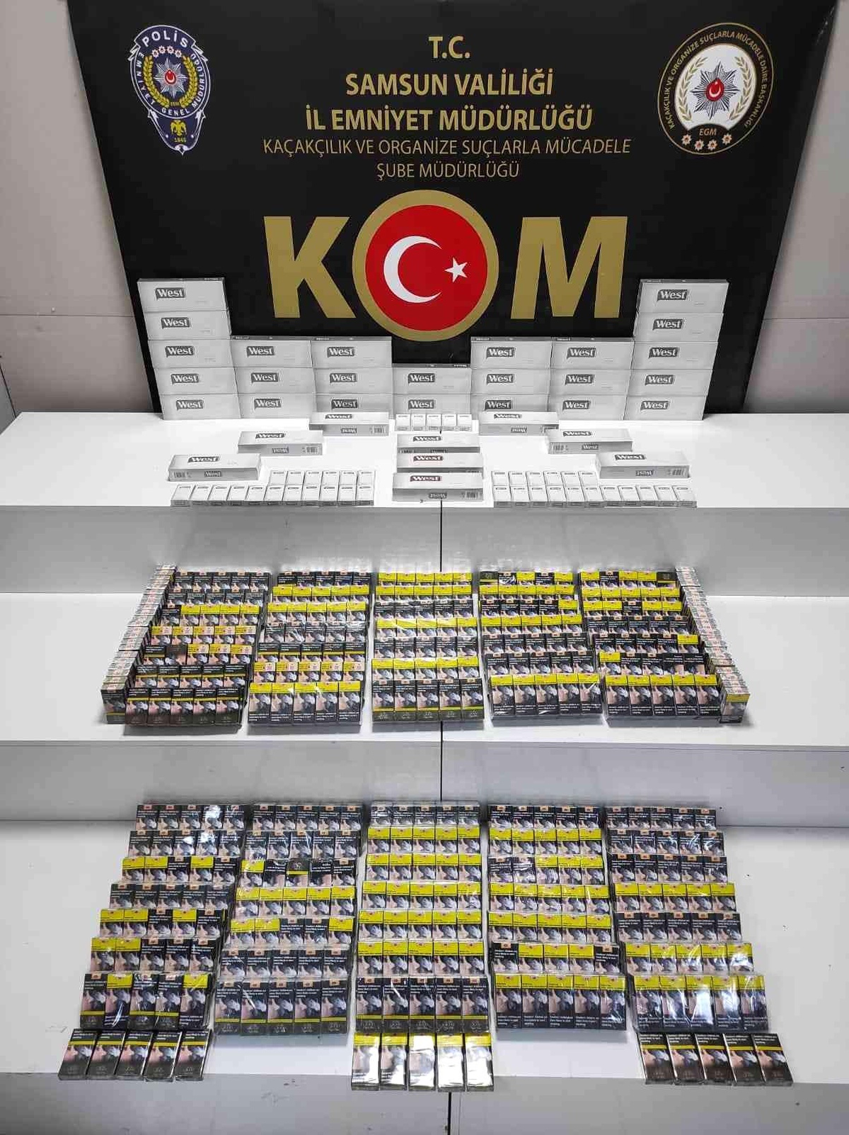 Samsun\'da 1128 paket kaçak sigara ele geçirildi