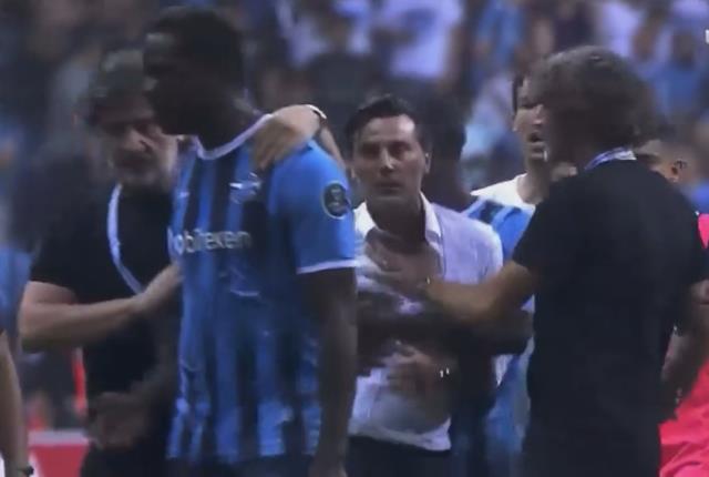 Adana'da maç sonu saha karıştı! Montella az kalsın ünlü futbolcu Balotelli'yi dövecekti