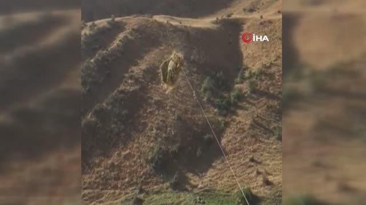 Çiftçilerin yüksek rakımlı dağlarda zorlu mesaisi