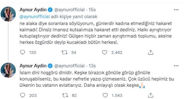 Gülşen'in tutuklanmasına tepki gösteren Aynur Aydın bu fotoğrafı paylaştı: İslam hoşgörü dinidir