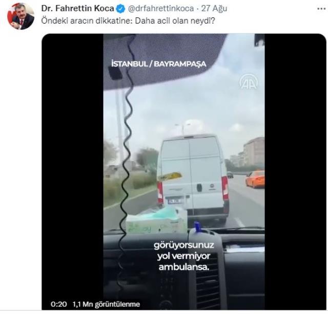 Son Dakika | Bayrampaşa'da ambulansa yol vermeyen minibüs şoförüne ceza Son Dakika | Bayrampaşa'da ambulansa yol vermeyen minibüs şoförüne ceza