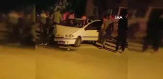 Bariyerlere çarpan otomobil takla attı: 3 yaralı