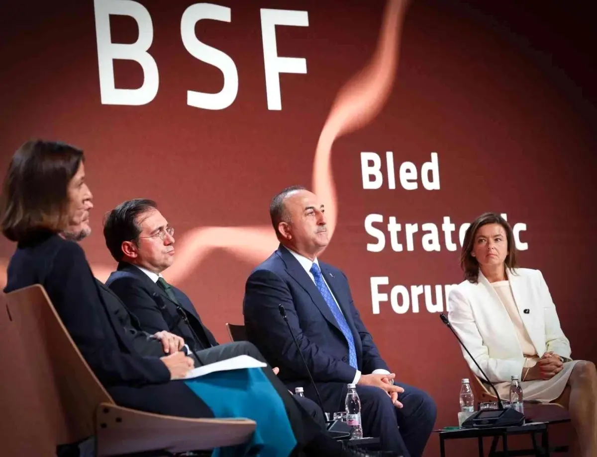 Bakan Çavuşoğlu, 17. Bled Stratejik Forumu kapsamında düzenlenen bir panelde konuştu (2)