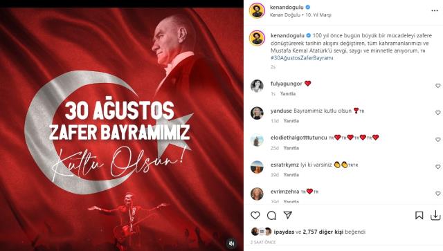 Büyük Zafer'in 100. yılı! Ünlülerden 30 Ağustos Zafer Bayramı paylaşımları Büyük Zafer'in 100. yılı! Ünlülerden 30 Ağustos Zafer Bayramı paylaşımları