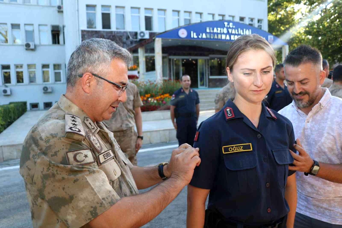 Elazığ İl Jandarma Komutanlığında rütbe terfi töreni düzenledi