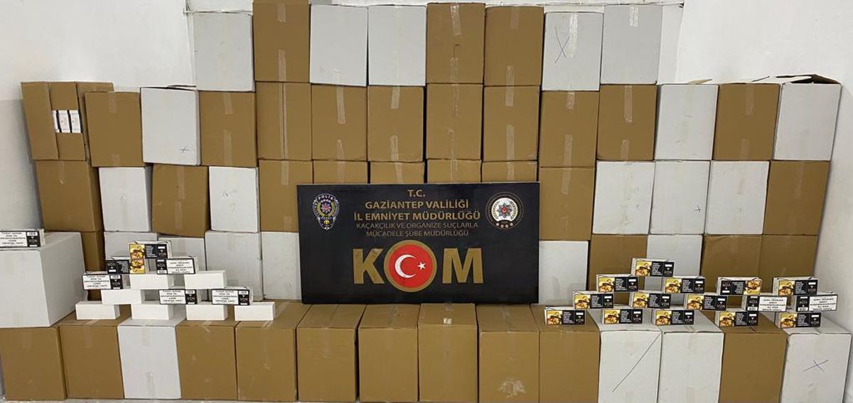 Gaziantep\'te 3 milyon 580 bin makaron ele geçirildi
