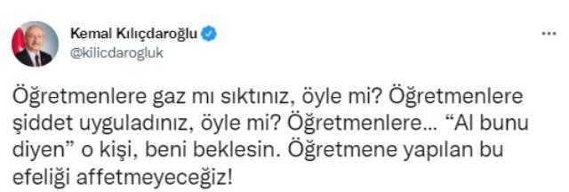 Özel sektör öğretmenlerinin gözaltına alınmasına tepki gösteren Kılıçdaroğlu'na Bakan Soylu'dan yanıt gecikmedi Özel sektör öğretmenlerinin gözaltına alınmasına tepki gösteren Kılıçdaroğlu'na Bakan Soylu'dan yanıt gecikmedi