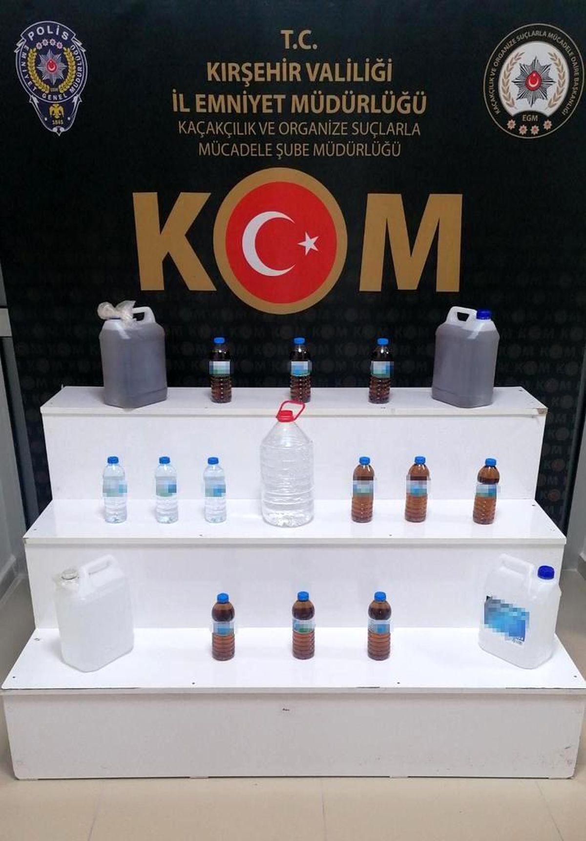Kırşehir\'de sahte alkol operasyonu: 3 gözaltı