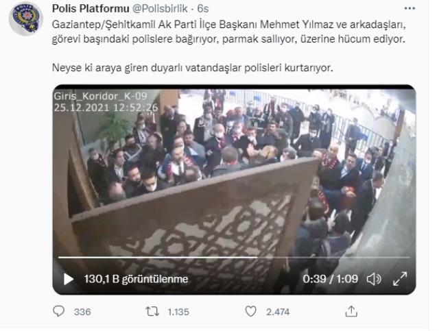 AK Parti Şehitkamil İlçe Başkanı Mehmet Yılmaz, tartıştığı polislerle kavga etti AK Parti Şehitkamil İlçe Başkanı Mehmet Yılmaz, tartıştığı polislerle kavga etti