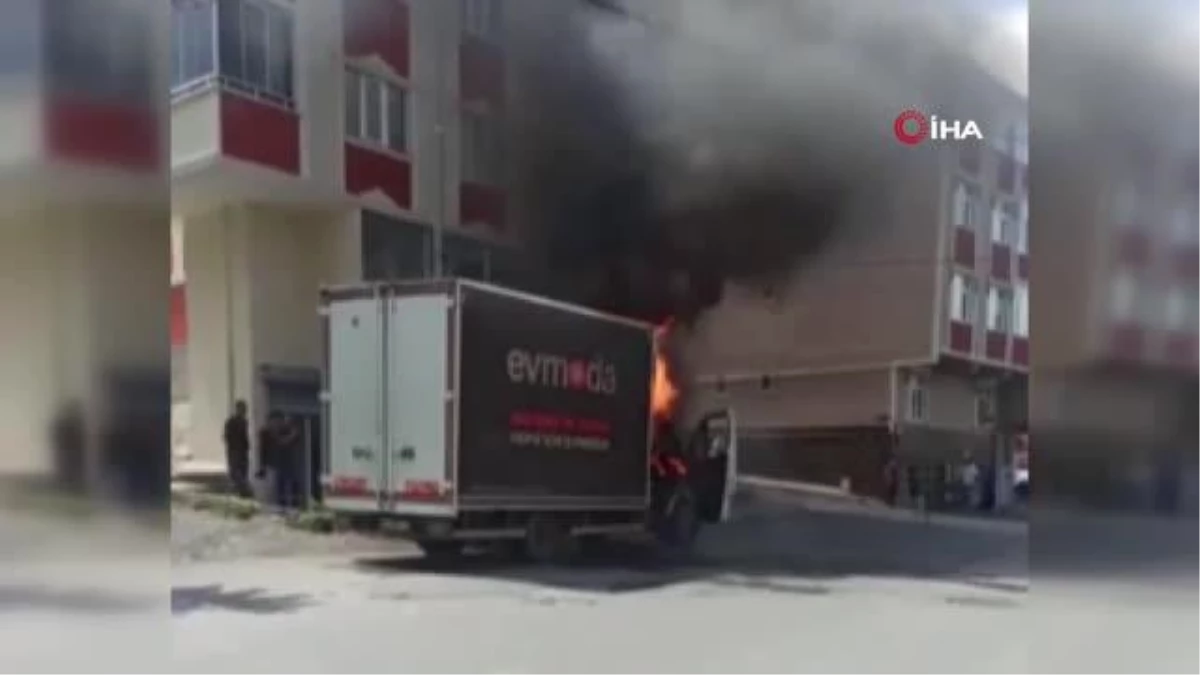 Deodorant patladı araç alev alev yandı