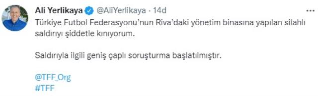 İstanbul Valiliği, TFF binasına gerçekleştirilen silahlı saldırıyla ilgili geniş çaplı soruşturma başlattı İstanbul Valiliği, TFF binasına gerçekleştirilen silahlı saldırıyla ilgili geniş çaplı soruşturma başlattı