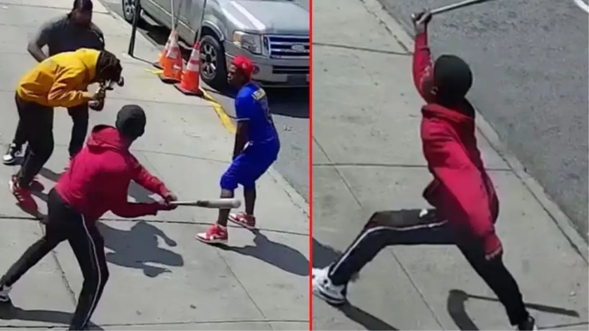 Saldırganlar bir genci sokak ortasında beyzbol sopasıyla darp etti