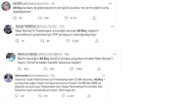 Trabzonspor'un Maxi Gomez transferi sonrası Fenerbahçe taraftarı Ali Koç'a ateş püskürdü
