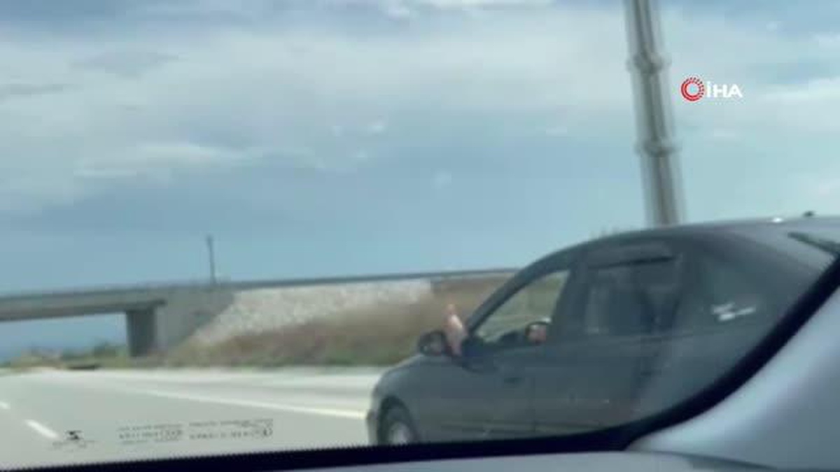 Çanakkale de tehlikeli yolculuk kamerada