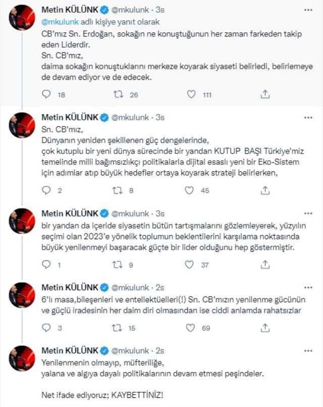 AK Partili Metin Külünk'ten partisine Sedat Peker çağrısı: Sokak arınma istiyor