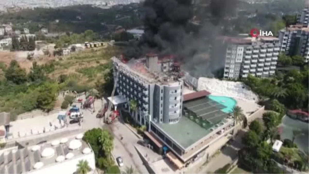Alanya\'da korkutan otel yangını