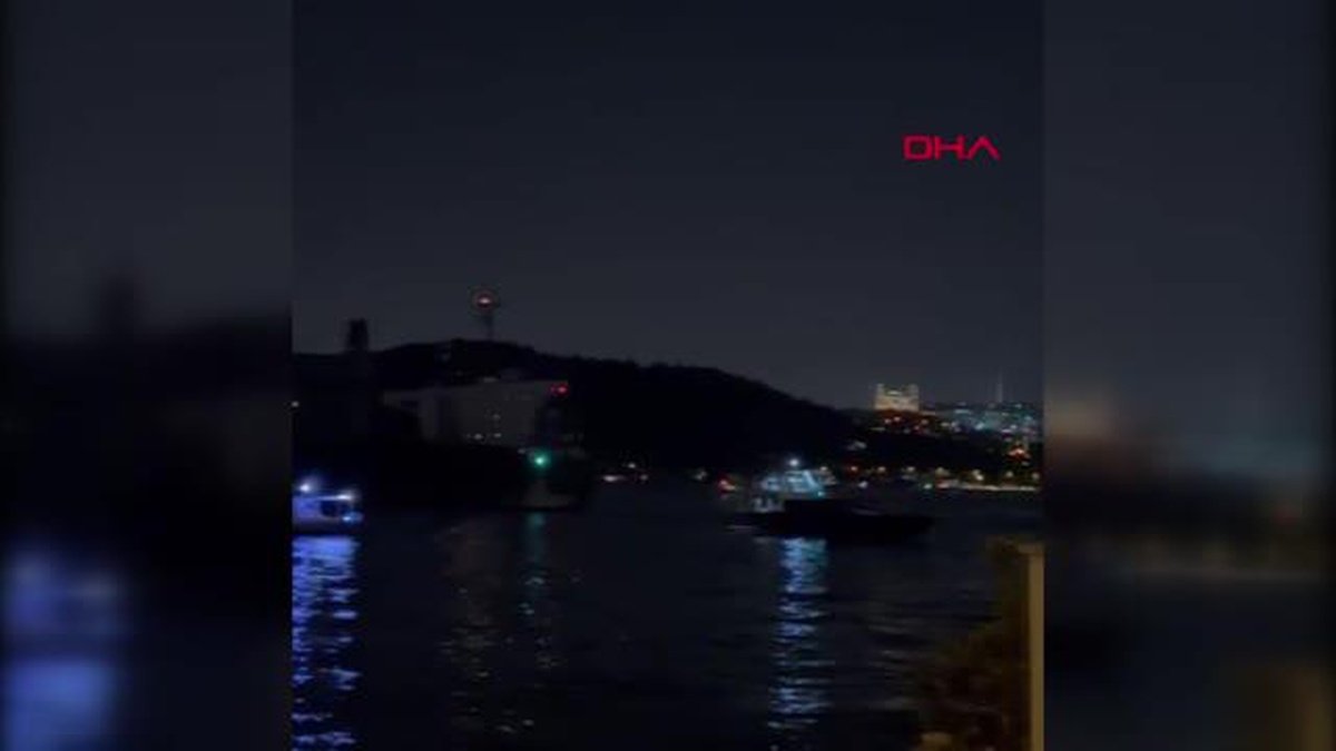 İSTANBUL-İSTANBUL BOĞAZINDA KORKUTAN ANLAR GEMİ KARAYA OTURDU