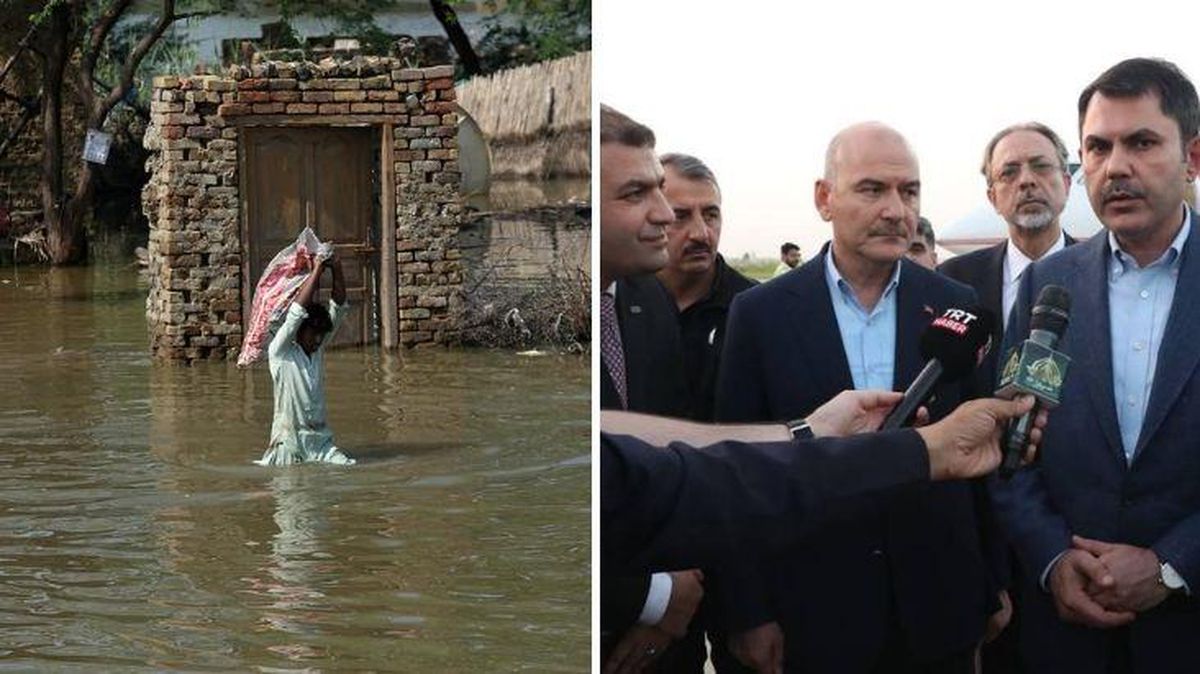 Pakistan Başbakanı Şerif, Bakan Soylu ve Bakan Kurum\'u kabul etti: Afet gerçekleşir gerçekleşmez Türkiye\'den yardımlar yağmaya başladı