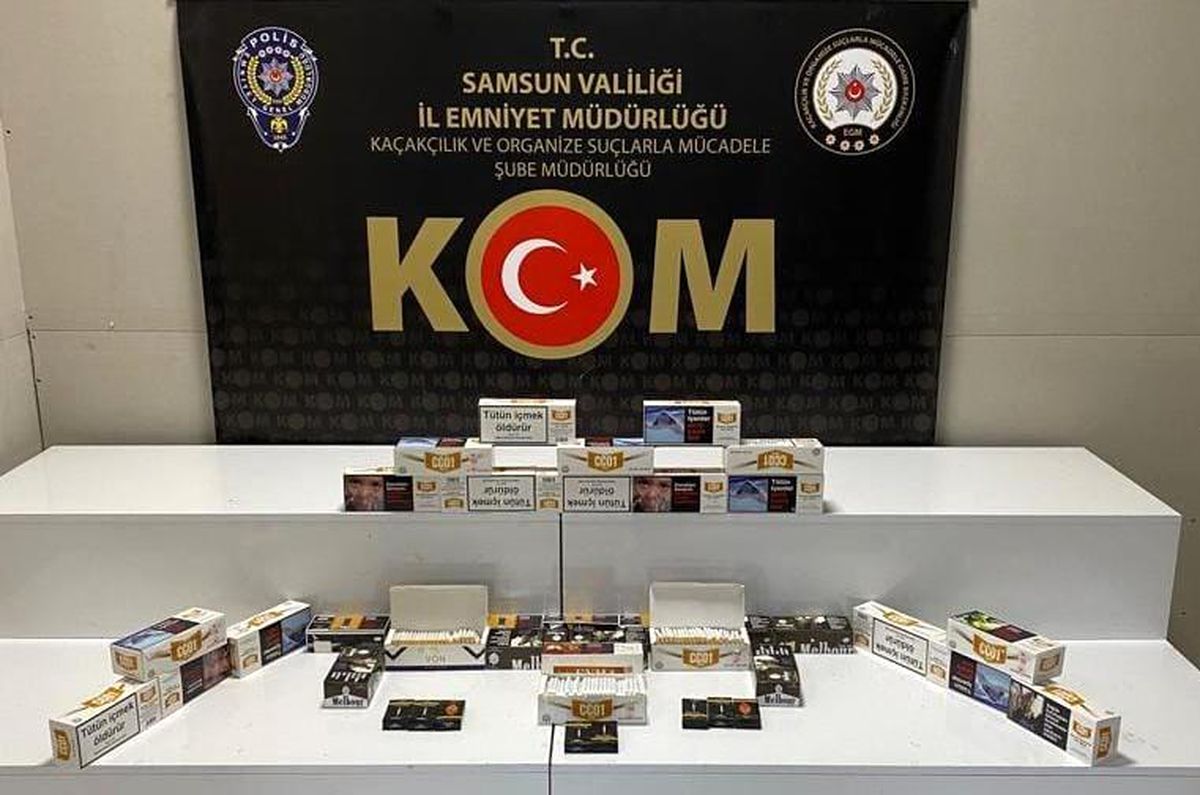 Samsun\'da 6 bin 760 adet makaron ele geçirildi