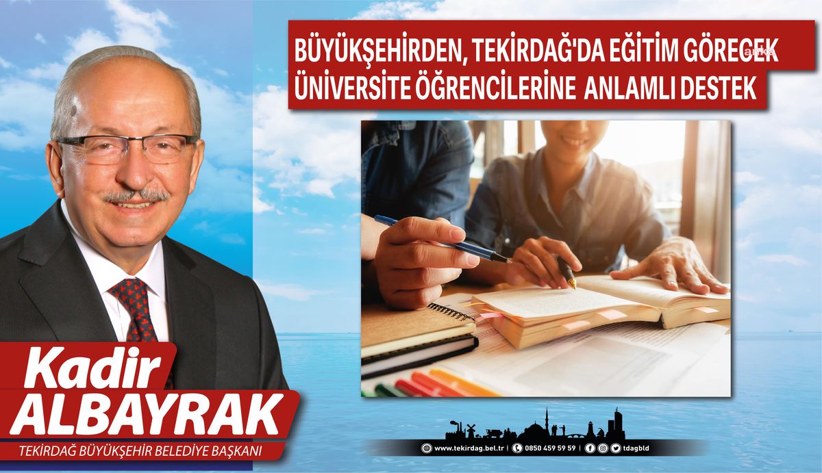 Tekirdağ Büyükşehir\'den Üniversite Öğrencilerine Barınma Desteği