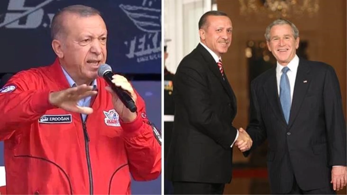 Cumhurbaşkanı Erdoğan TEKNOFEST\'te ABD Başkanı Bush\'la ilgili anısını anlattı