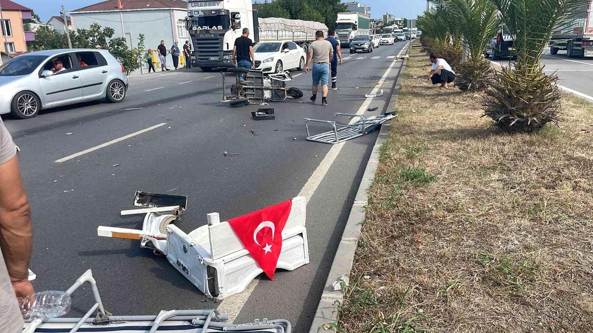 Samsun\'da zincirleme trafik kazası: 1 yaralı