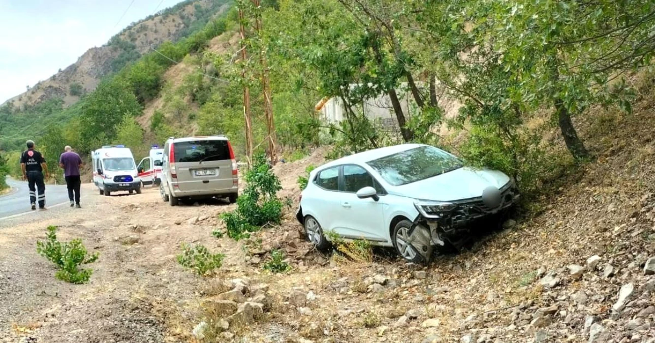Tunceli\'de araç yoldan çıktı: 3 yaralı