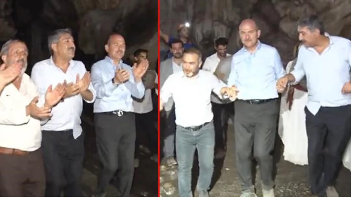 Bakan Soylu Diyarbakır Lice\'de! Bırkleyn Mağaraları\'nda türkülere eşlik edip halay çekti