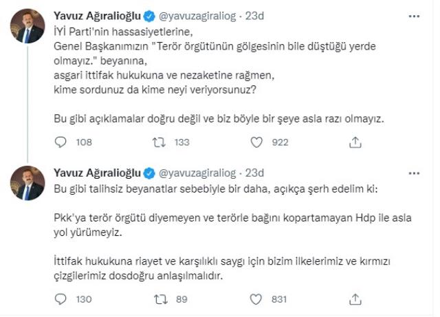 CHP'li Gürsel Tekin'in 'HDP'ye bakanlık verebiliriz' açıklamasına en sert tepki İYİ Parti'den geldi: Kime sordunuz?