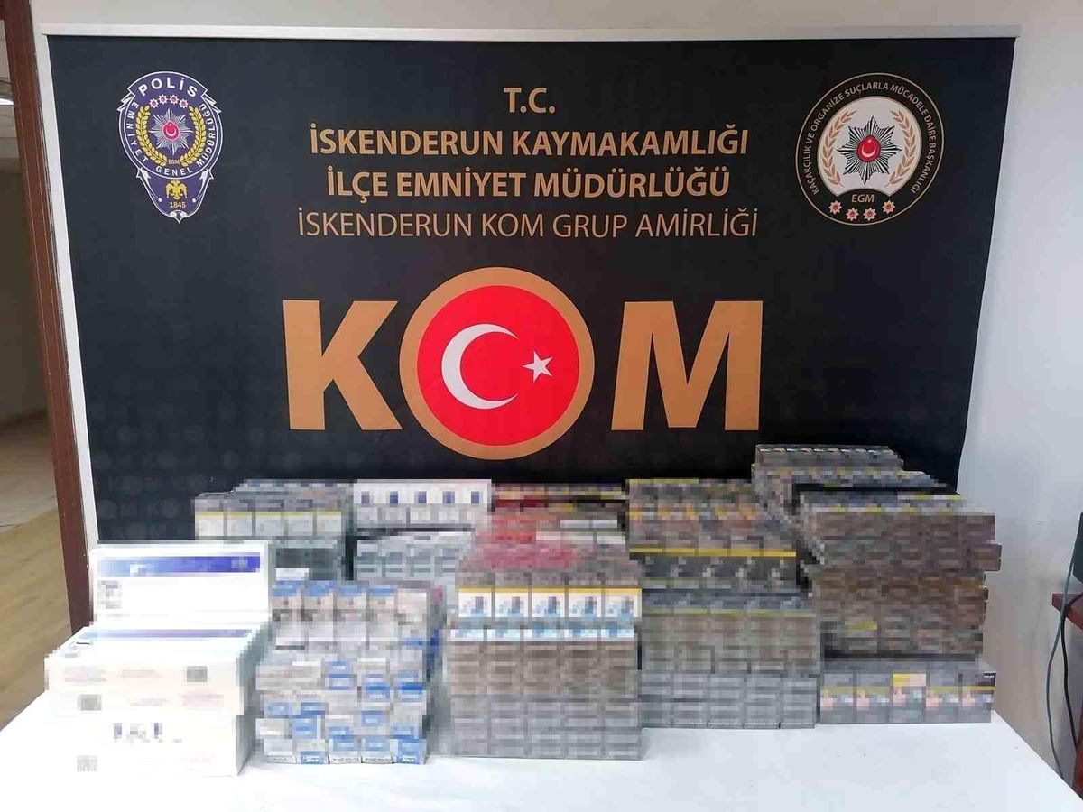 Hatay\'da makaron ve sigara kaçakçılığı operasyonu