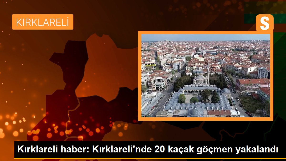 Kırklareli\'nde 20 kaçak göçmen yakalandı