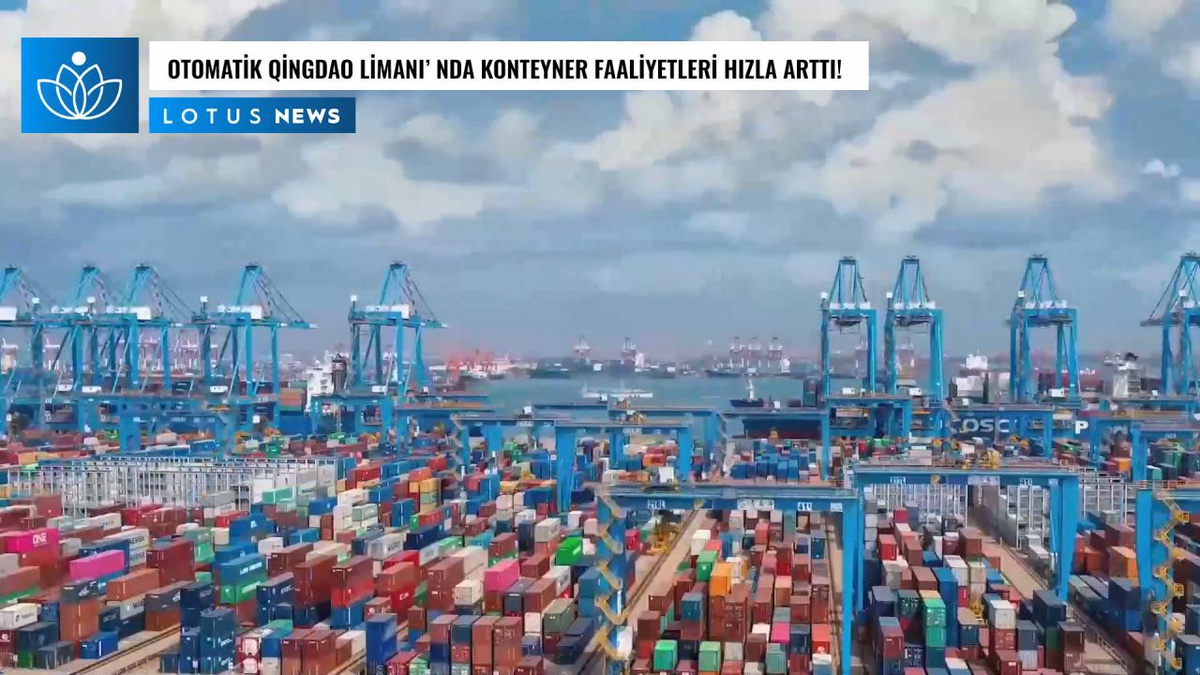 Video: Otomatik Qingdao Limanı\'nda Konteyner Faaliyetleri Hızla Arttı