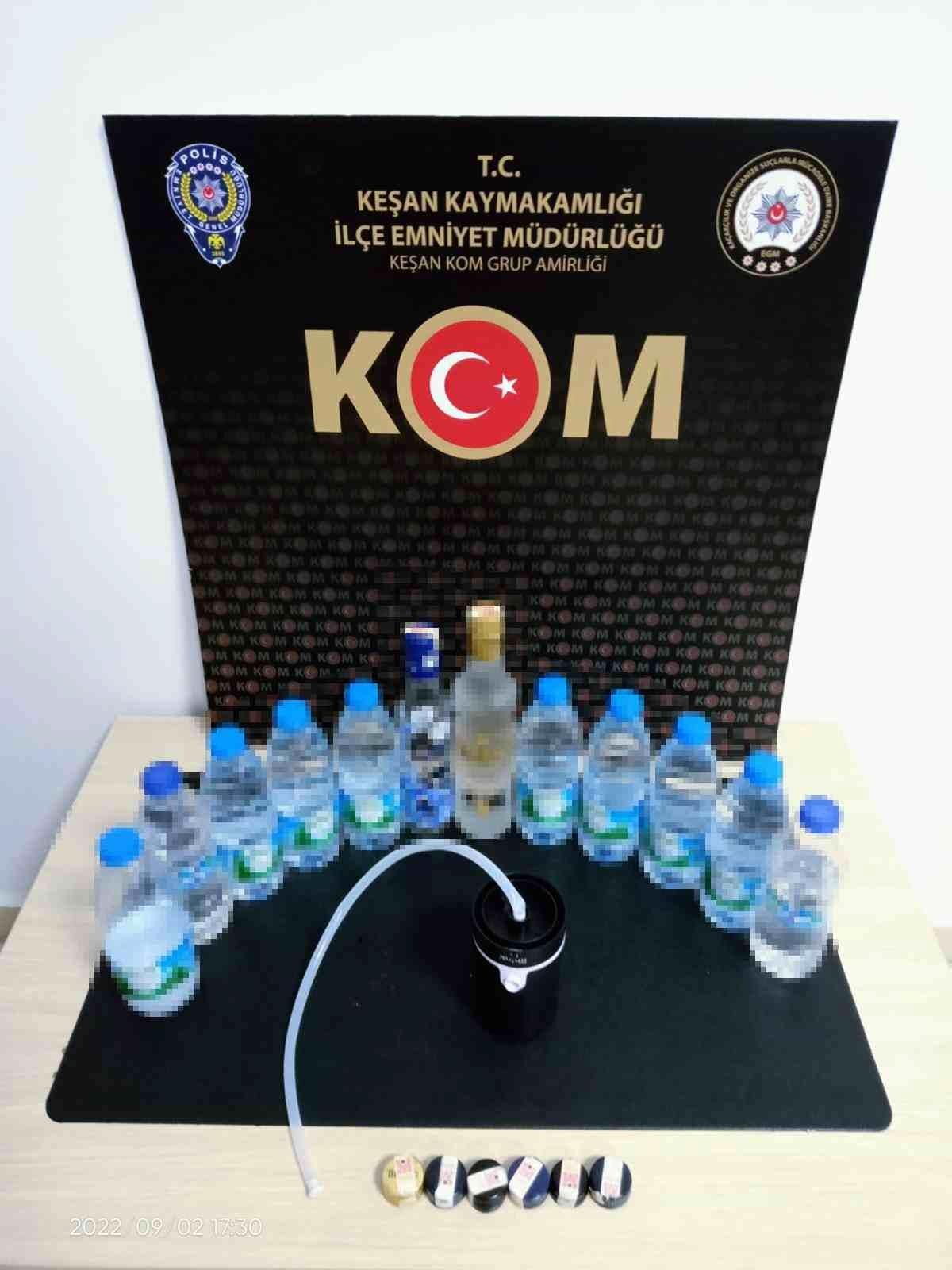 Keşan\'da sahte içki baskını