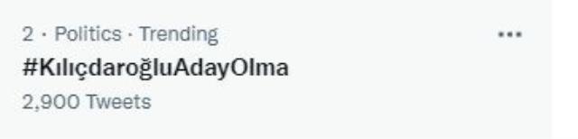 Kılıçdaroğlu 'Uzlaşılırsa ben adaylığa hazırım' dedi, sosyal medyadan anında yanıt geldi: Aday olma Kılıçdaroğlu 'Uzlaşılırsa ben adaylığa hazırım' dedi, sosyal medyadan anında yanıt geldi: Aday olma