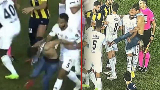 Uçan tekme atan holiganı kınamayan Ömer Erdoğan, Beşiktaşlı oyuncuyu suçladı