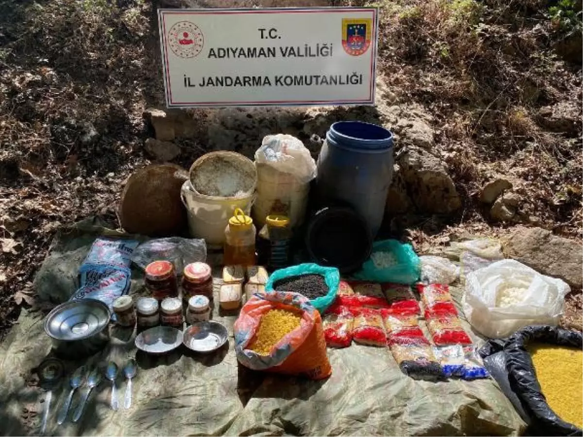 Adıyaman\'da PKK\'ya ait yaşam malzemeleri ele geçirildi