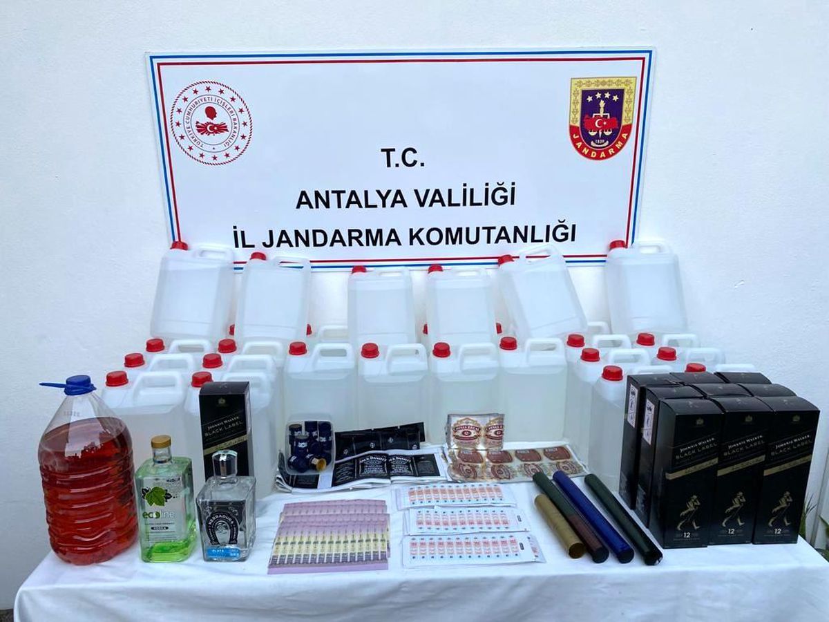 Jandarmadan sahte alkol operasyonu