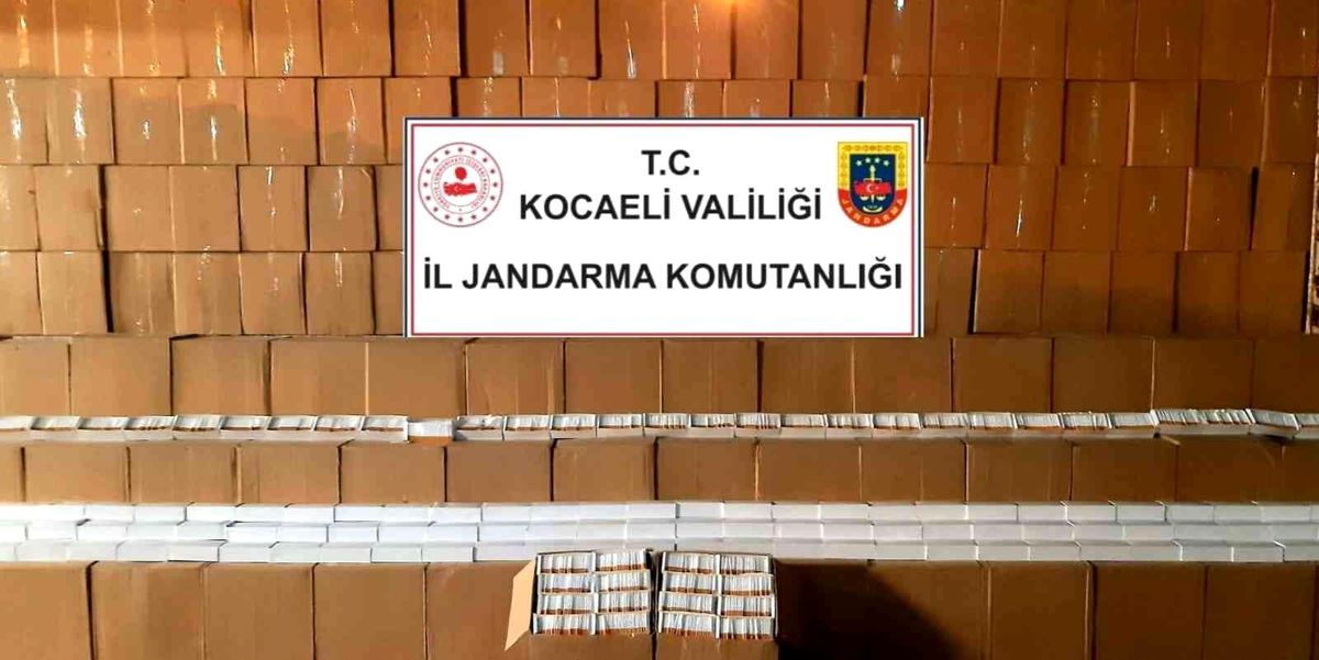 Kocaeli\'de 11 milyon 580 bin makaron ele geçirildi