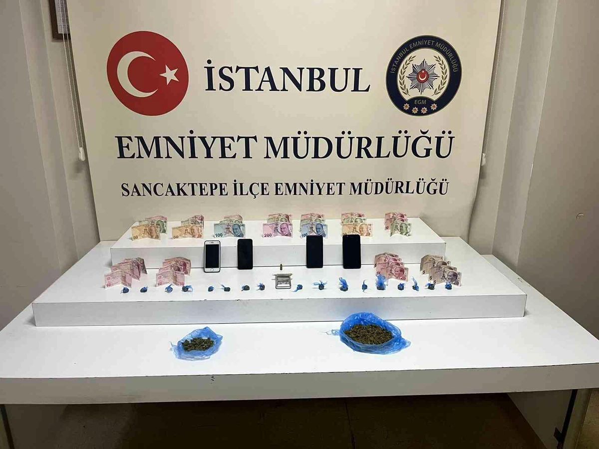 Sancaktepe\'de üst katı kafe alt katı uyuşturucu ticarethanesi olan iş yerine baskın