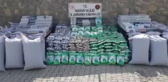 Hakkari'de 7 bin paket kaçak sigara ve 1 ton kaçak çay ele geçirildi