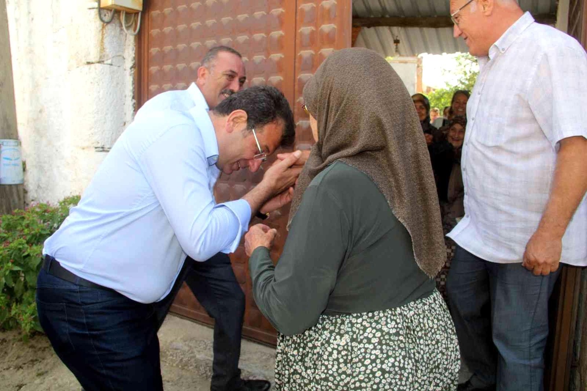 İBB Başkanı Ekrem İmamoğlu verdiği söz üzerine Safinaz teyzeyi ziyaret etti