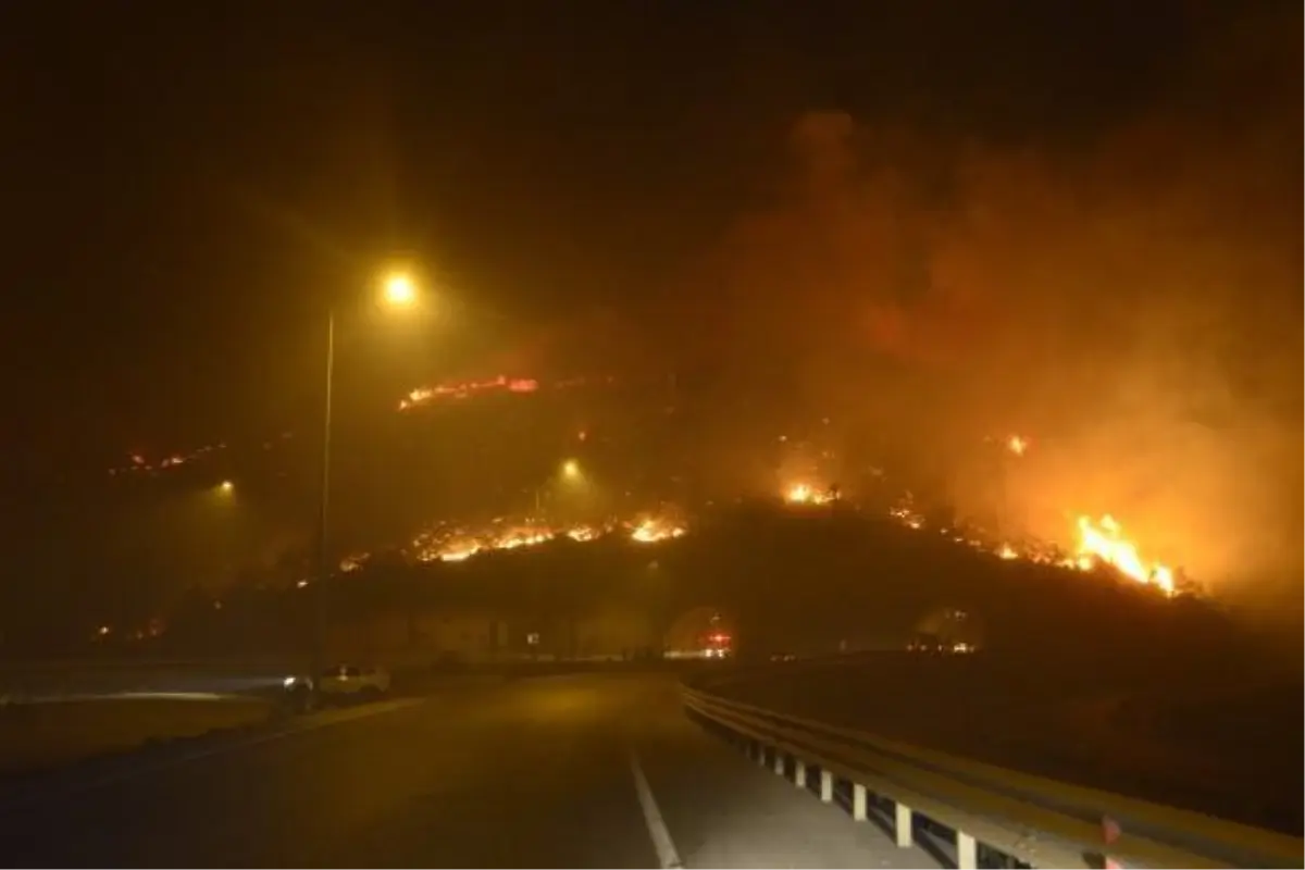 Mersin\'de orman yangını; 110 hane tahliye edildi (7)