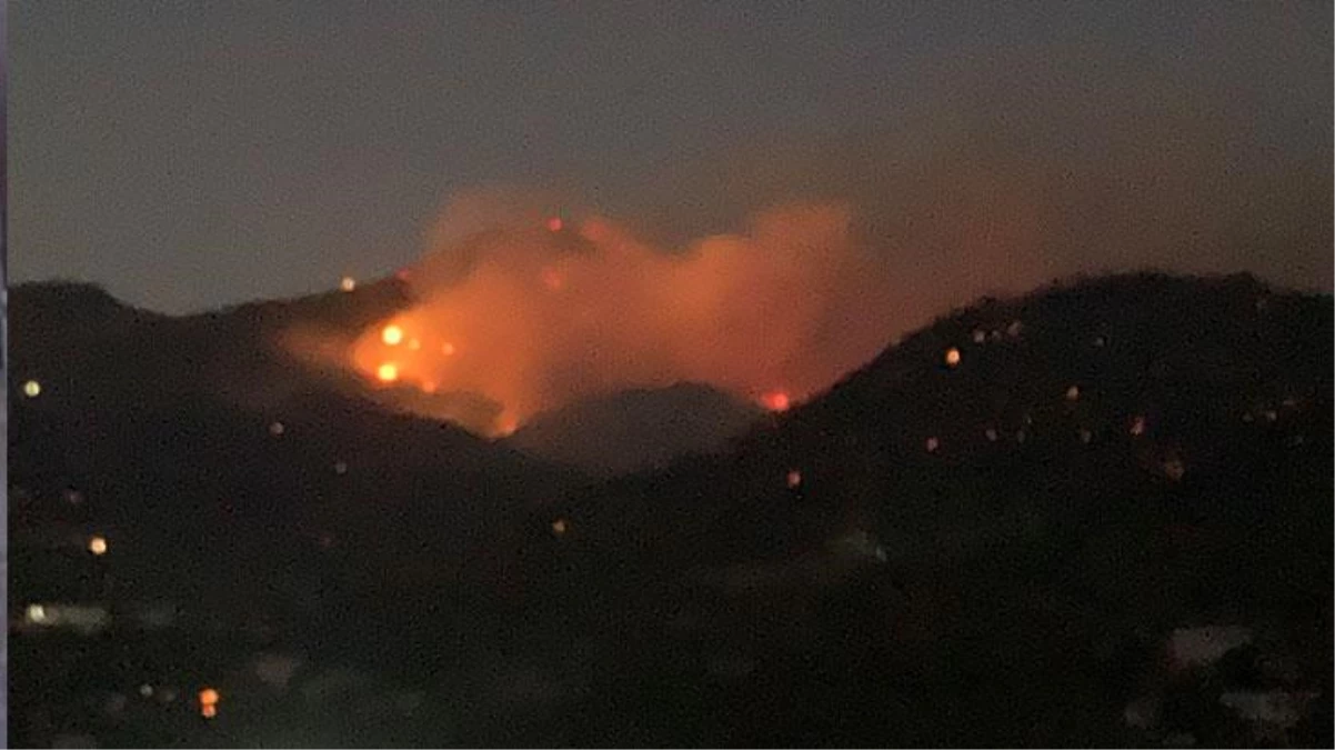 Mersin\'deki orman yangını 13 saattir sürüyor! Alevler havanın kararmasıyla geceyi aydınlattı