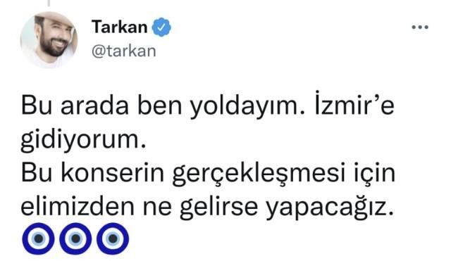 Megastar Tarkan: 'Konserin gerçekleşmesi için elimizden ne gelirse yapacağız'