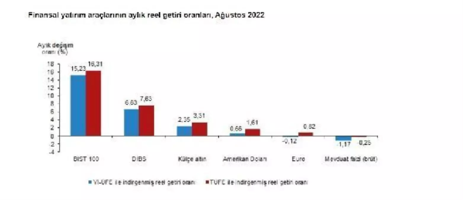 Aylık en yüksek reel getiri BIST 100 endeksinde oldu