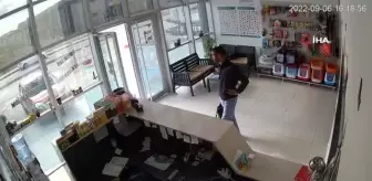 Veteriner kliniğindeki hırsızlık güvenlik kamerasına yansıdı