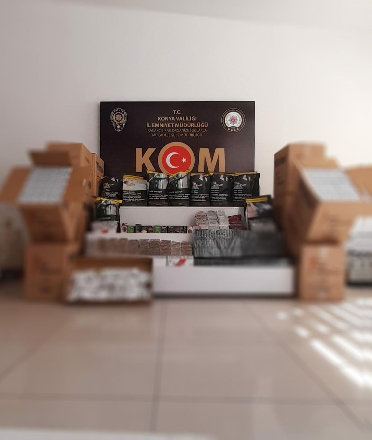 Konya\'da 161 bin 400 makaron ele geçirildi