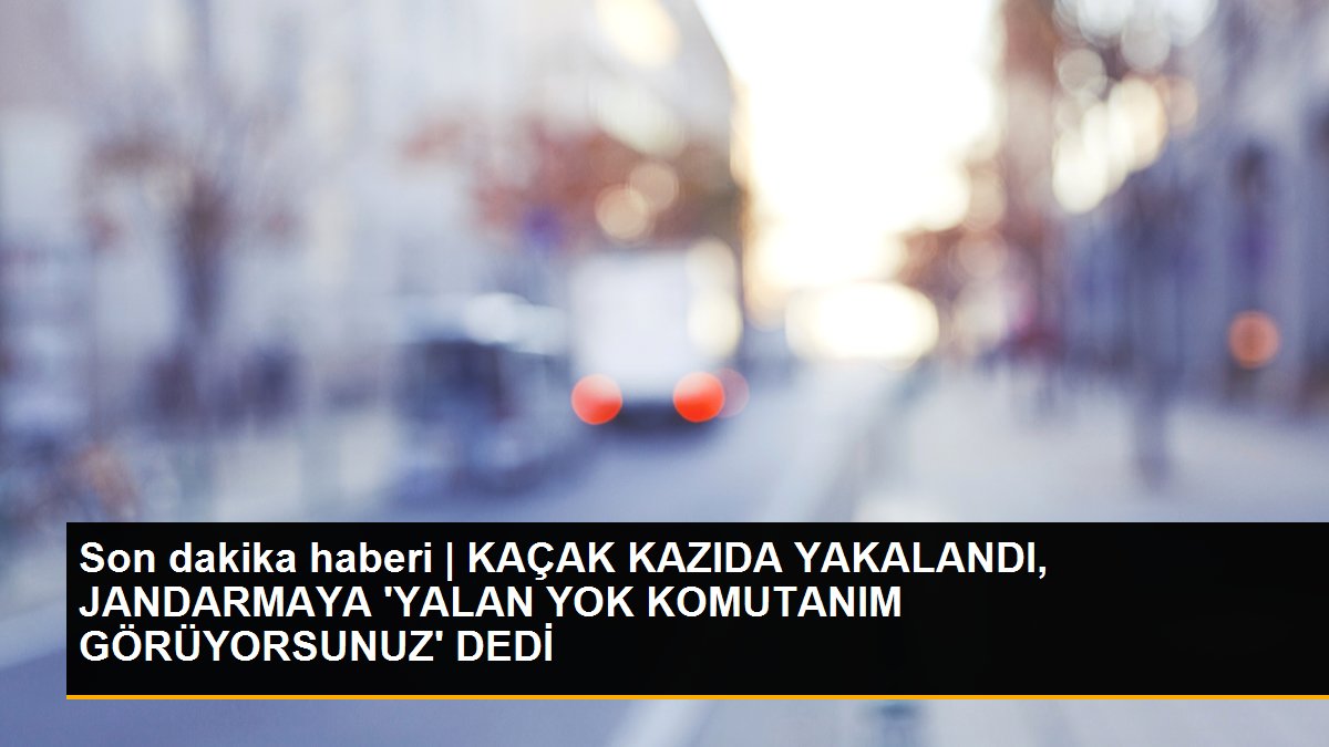 Son dakika haberi | KAÇAK KAZIDA YAKALANDI, JANDARMAYA \'YALAN YOK KOMUTANIM GÖRÜYORSUNUZ\' DEDİ