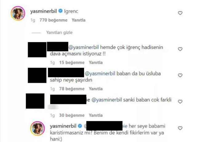 'Hadise'nin iç çamaşırı' ortalığı karıştırdı, Yasmin Erbil babası olaya karıştırılınca kendini tutamadı